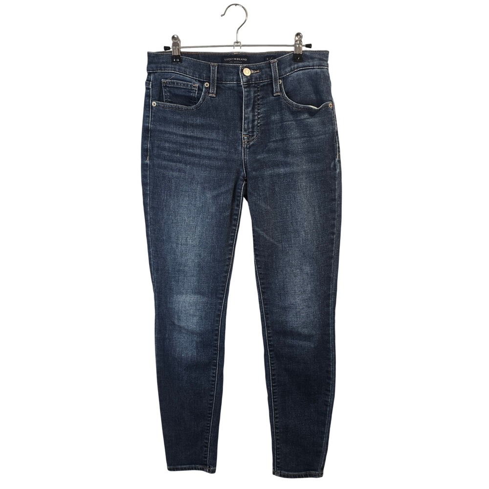 Lucky Brand Ava Skinny Jeans Women 4 27 Dark Wash Mid Rise Denim Regular